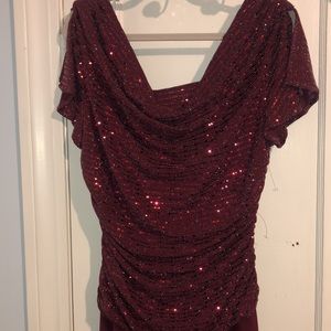 Wine Mother of the Bride/Groom Dress